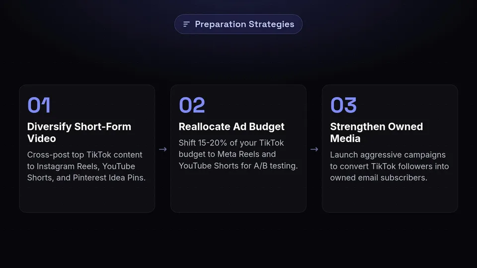 A 3-step process for marketers: diversify short-form video, reallocate ad budget, and strengthen owned media.