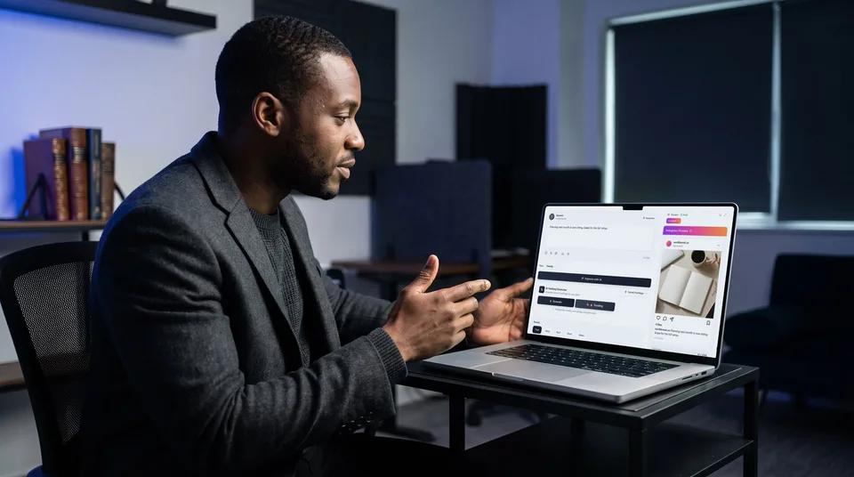A social media manager previews an Instagram Reel inside a scheduling tool.